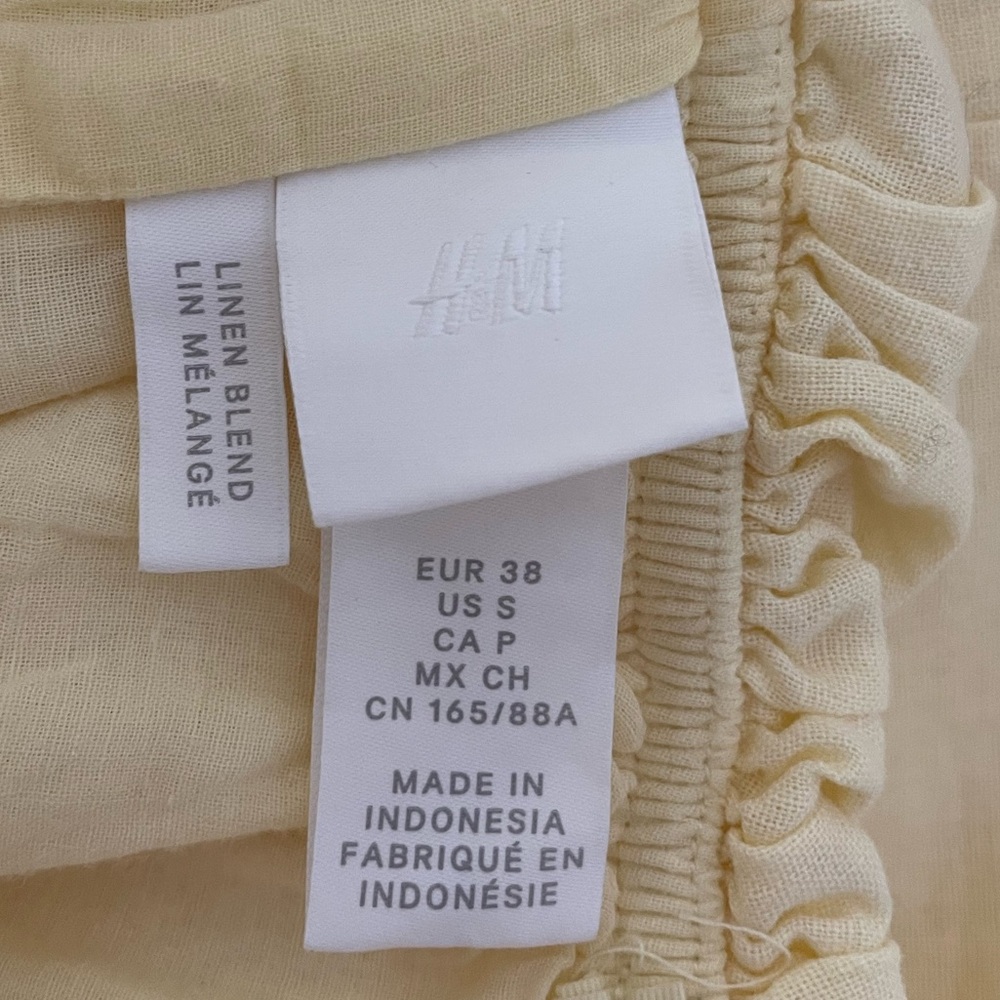 H&M Yellow Off-Shoulder Ruffle Mini Dress - Picture 5 of 5